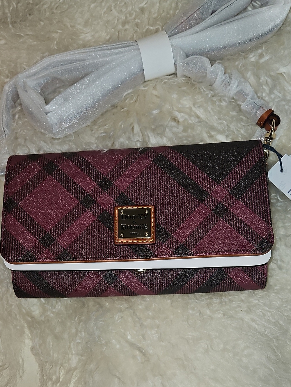 Dooney & Bourke Coated Sutherland Daphne Plaid Crossbody NWT